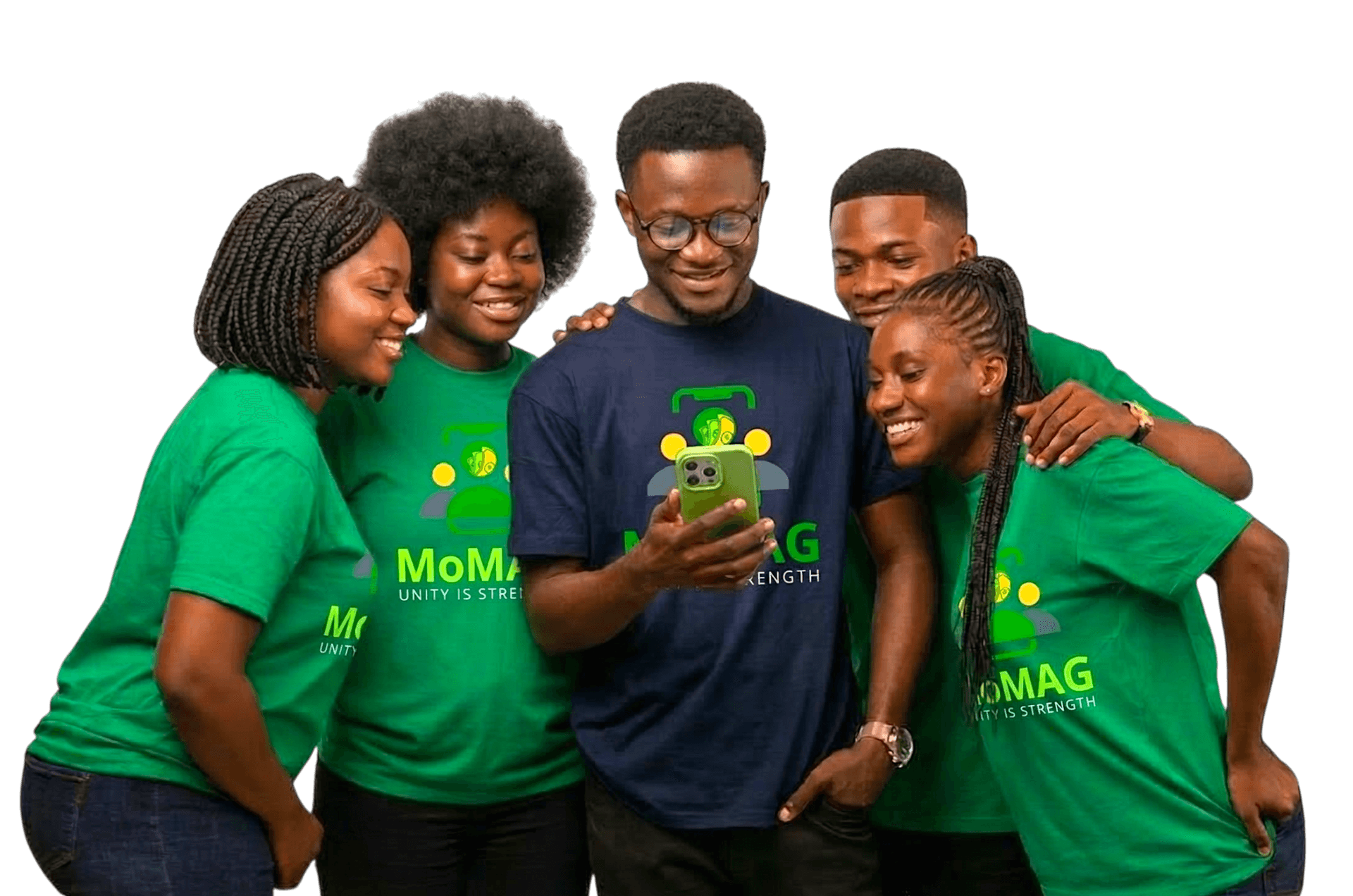 Group of people using Jenga Jar together